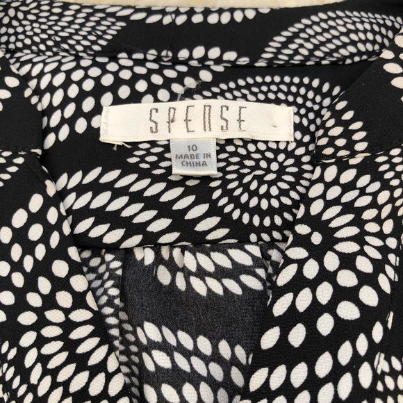 Spense black & white circle shirt dress 10 - Picture 5 of 8
